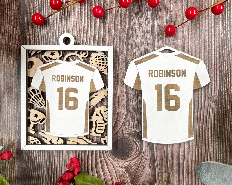 Lacrosse Jersey Christmas Ornament