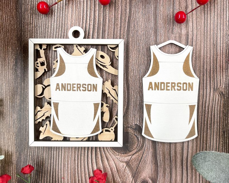 Track Jersey Christmas Ornament