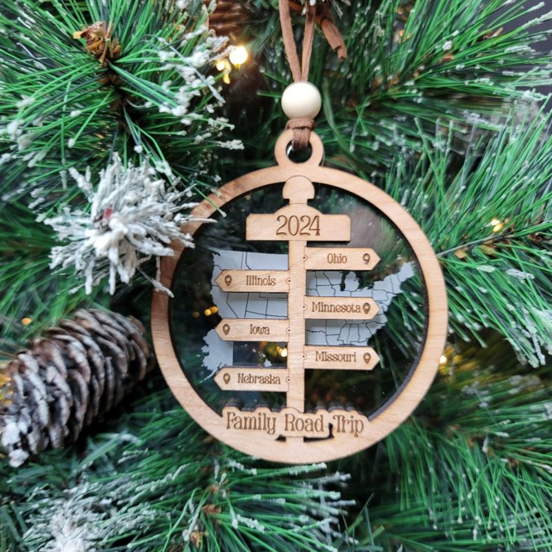Personalized Travel Memories Ornament βοΈβ¨