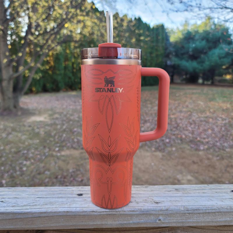 Yeehaw! Western Cowboy Boot Stitching Engraved Tumbler (30oz Fog | Design Only)