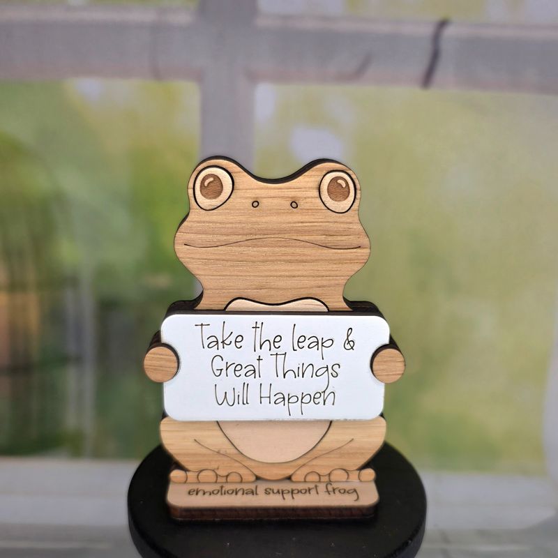Emotional Support Animal — Personalized Laser Cut Hardwood Figurine