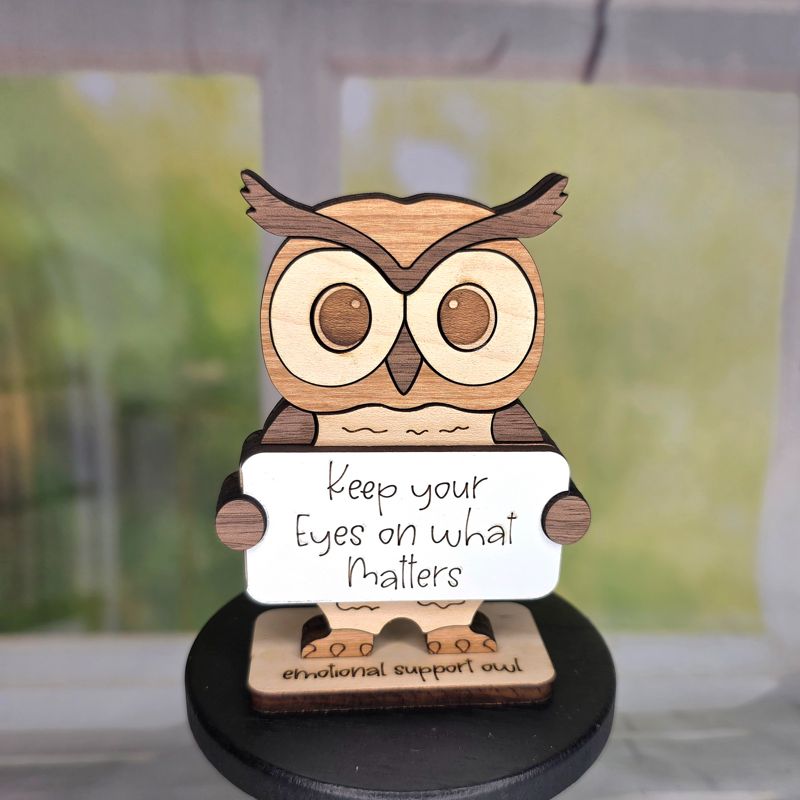 Emotional Support Animal — Personalized Laser Cut Hardwood Figurine
