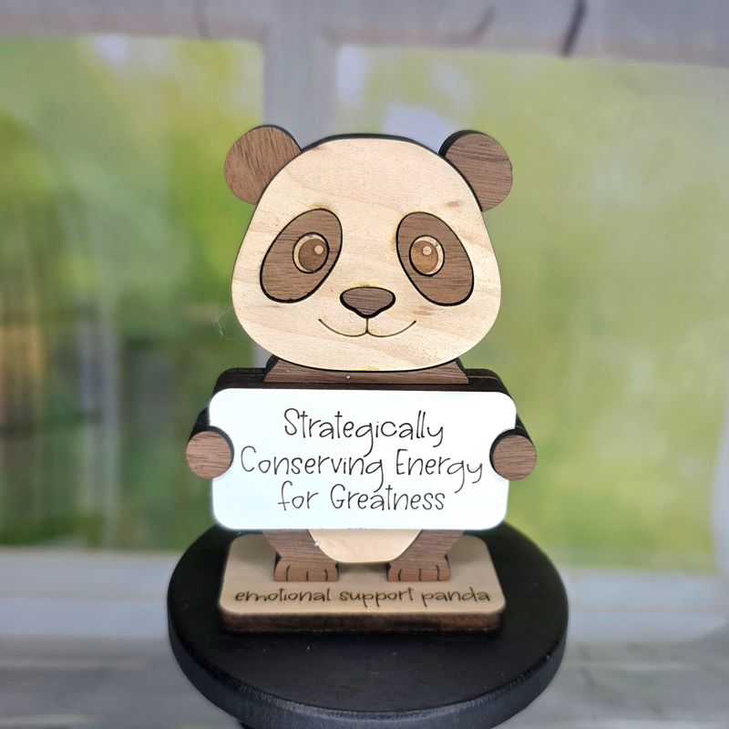 Emotional Support Animal — Personalized Laser Cut Hardwood Figurine