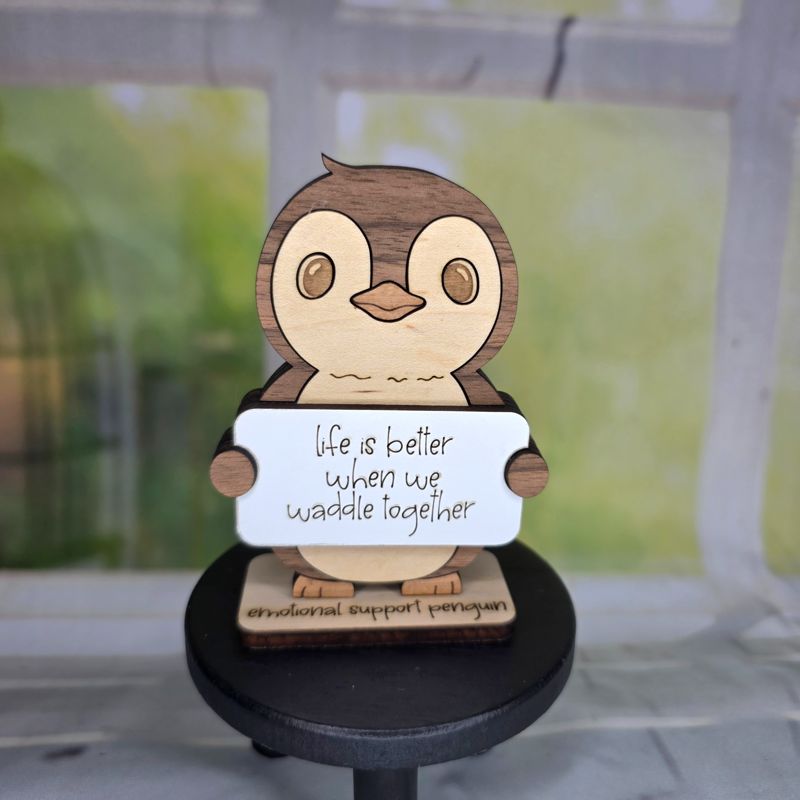 Emotional Support Animal — Personalized Laser Cut Hardwood Figurine