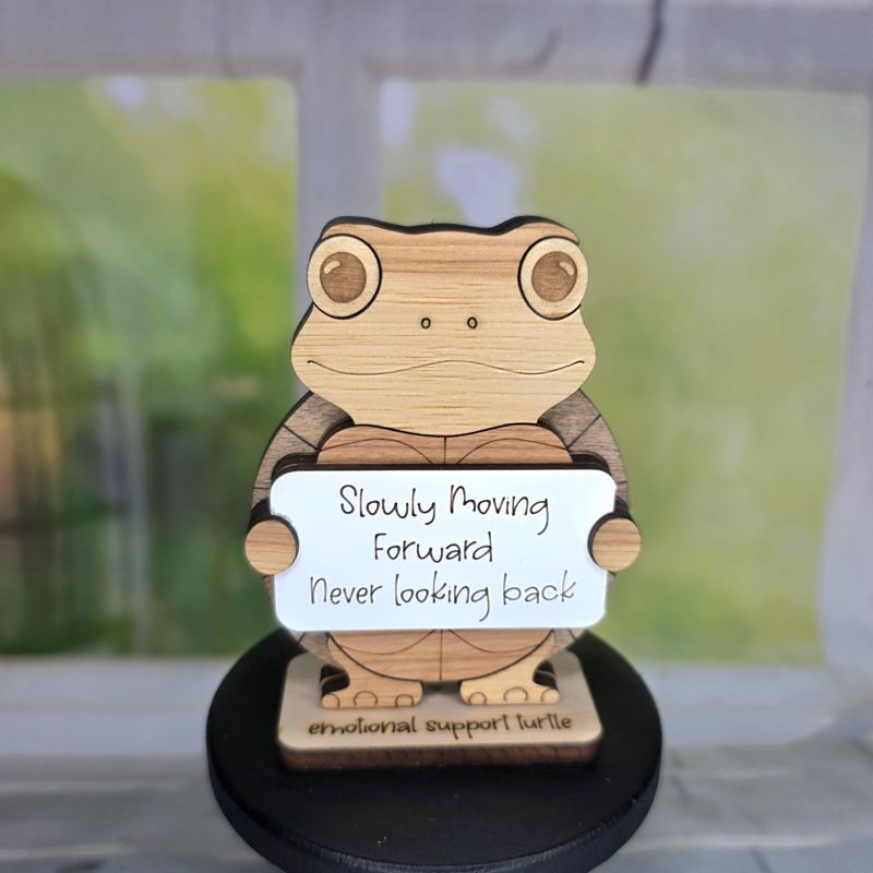 Emotional Support Animal — Personalized Laser Cut Hardwood Figurine