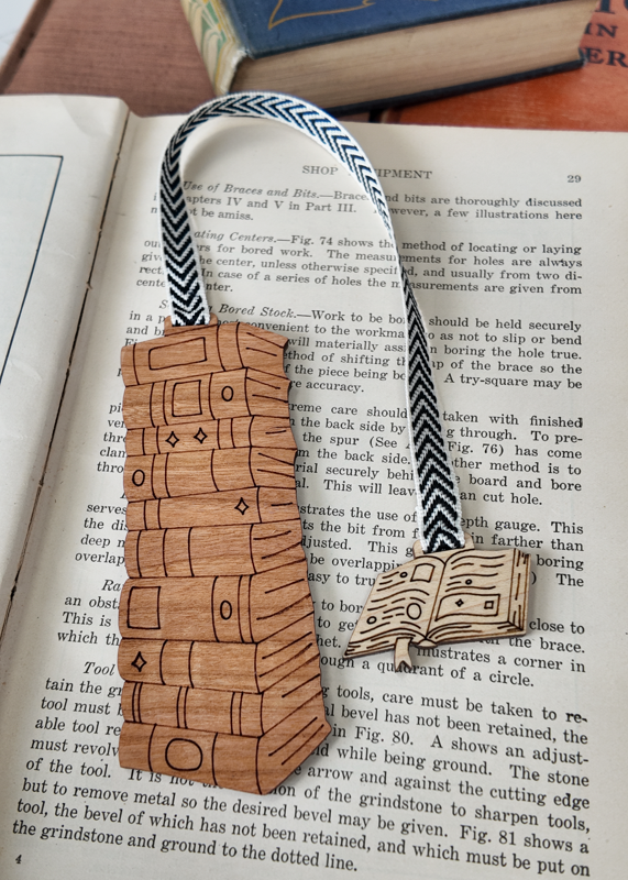 Reading Bookmark — Laser-Engraved Wood 📚