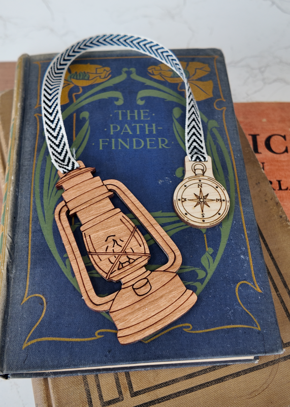 Camping Bookmark — Laser-Engraved Wood 🏕️