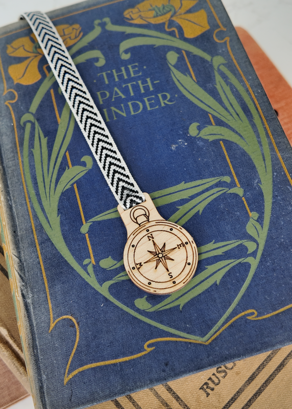 Camping Bookmark — Laser-Engraved Wood 🏕️