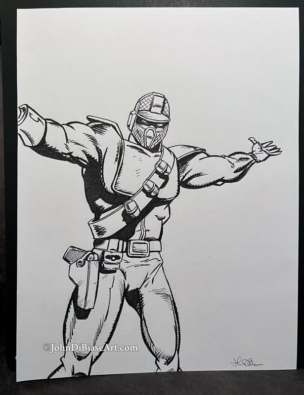 G.I. Joe Firefly ORIGINAL Marker Drawing 8.5 x 11 -- From the Sketchbook