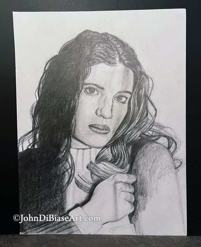 Rebecca St. James ORIGINAL Pencil Drawing 8.5 x 11 -- From the Sketchbook