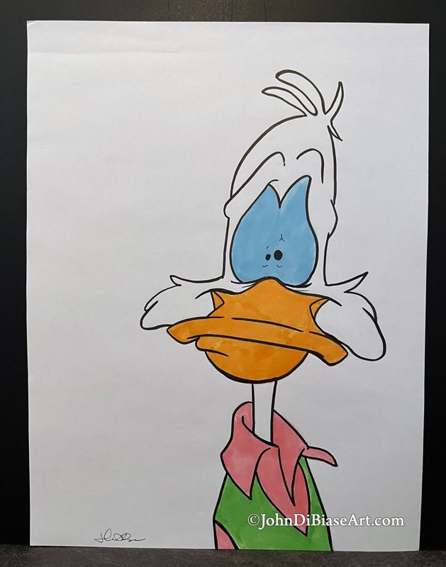 Darkwing Duck / Drake Mallard (Jim Cummings) ORIGINAL Marker Drawing 9 x 12 -- From the Sketchbook