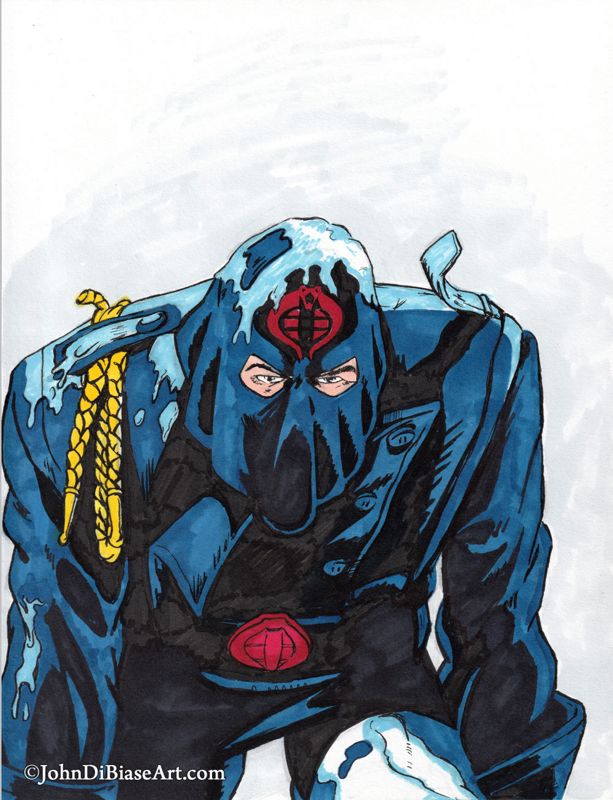Cobra Commander G.I. Joe Marker Drawing Print 8.5 x 11