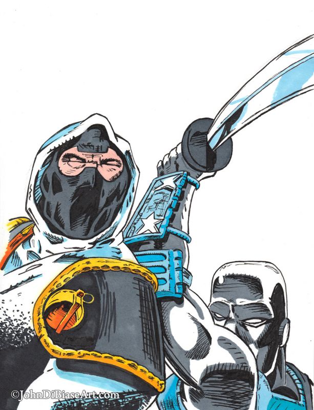 Storm Shadow and Snake Eyes G.I. Joe Marker Drawing Print 8.5 x 11