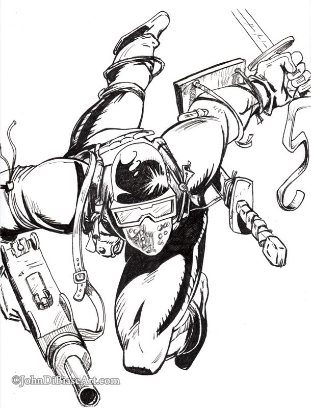 Snake Eyes G.I. Joe Marker Drawing Print 8.5 x 11