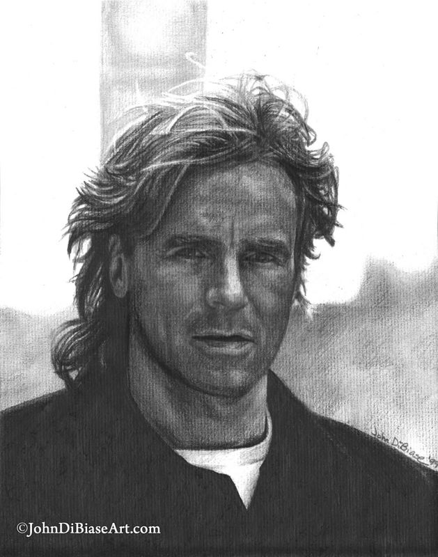 Richard Dean Anderson as "MacGyver" Black and White Drawing Print (8.5 x 11)
