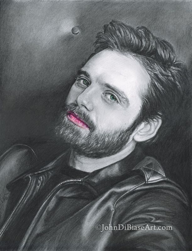 Drawing Print of Sebastian Stan