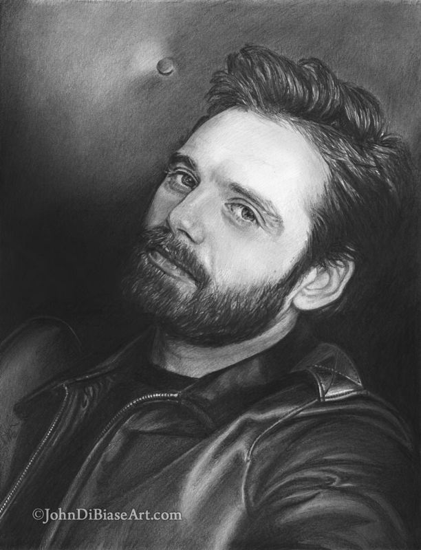 Drawing Print of Sebastian Stan