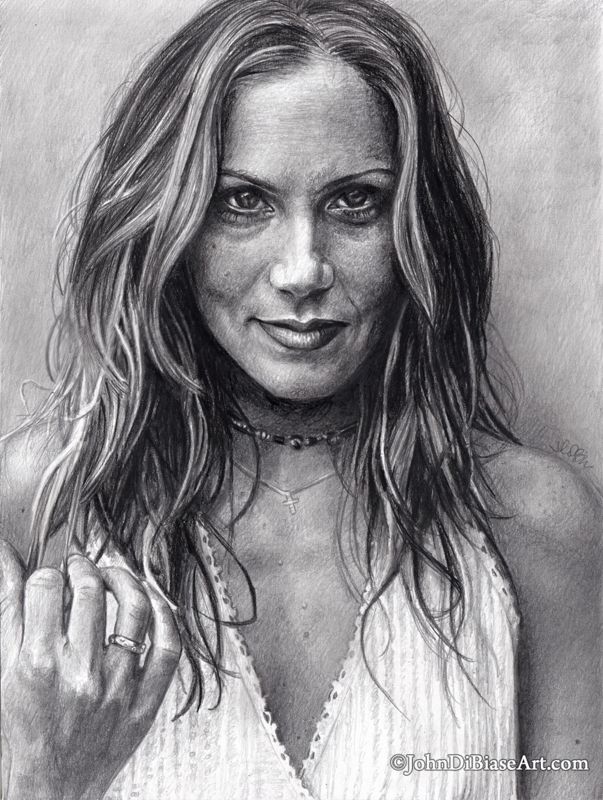 Christina Applegate Original Portrait Drawing (NOT a print) 9 x 12