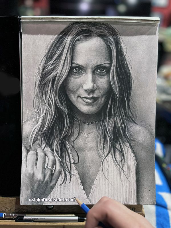 Christina Applegate Original Portrait Drawing (NOT a print) 9 x 12