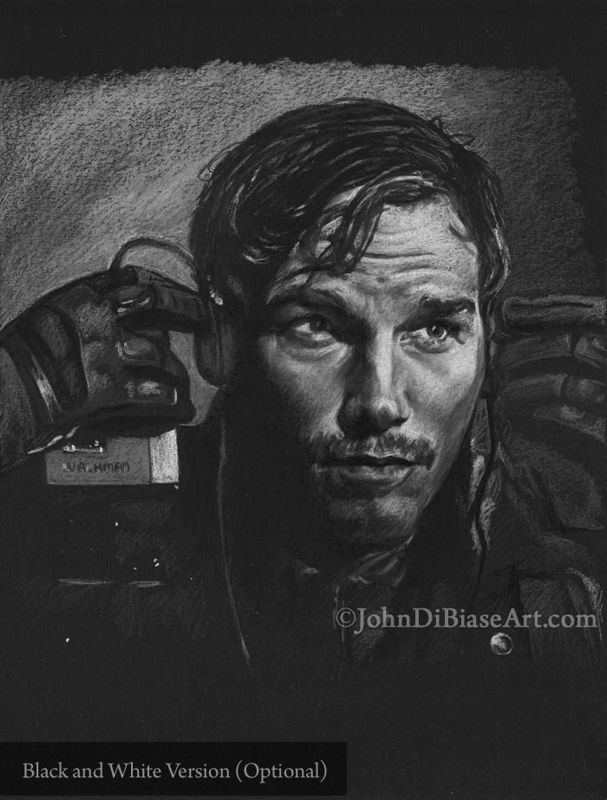 Star Lord Chris Pratt Colored Pencil Drawing Print 8.5 x 11