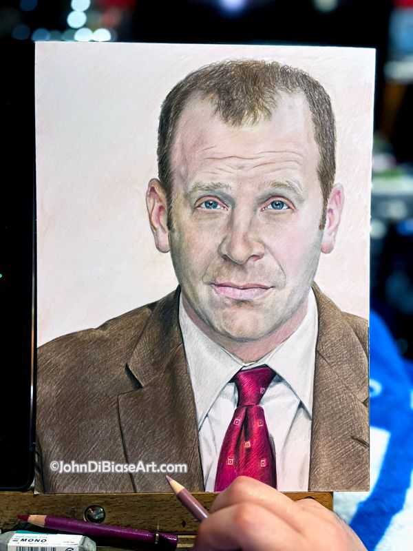Toby Flenderson Original Colored Pencil Drawing (Paul Lieberstein) from The Office (NOT a print)
