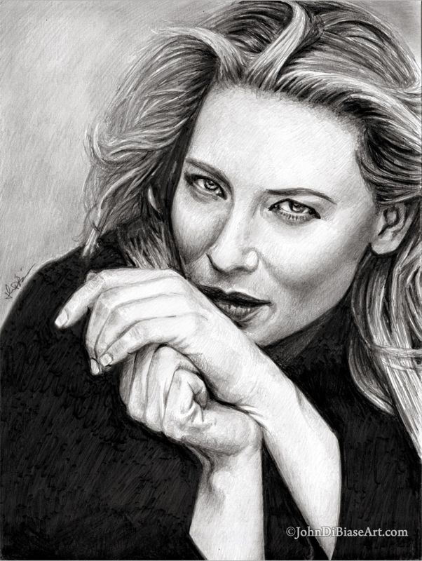 Cate Blanchett Drawing Print 8.5 x 11