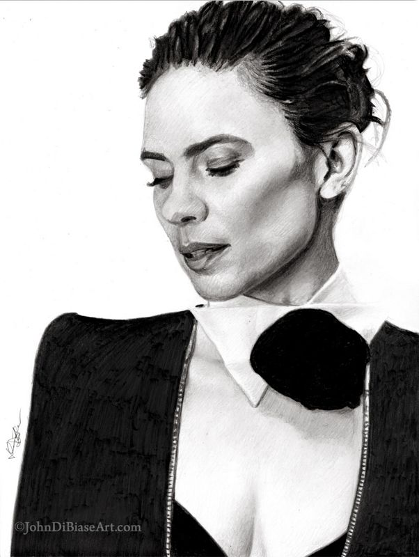 Hayley Atwell "Bloom" Pencil Drawing Print 8.5 x 11