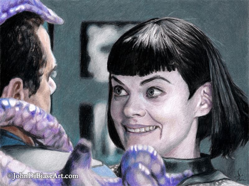 Missi Pyle as Laliari in Galaxy Quest Colored Pencil  Drawing Print 8.5 x 11