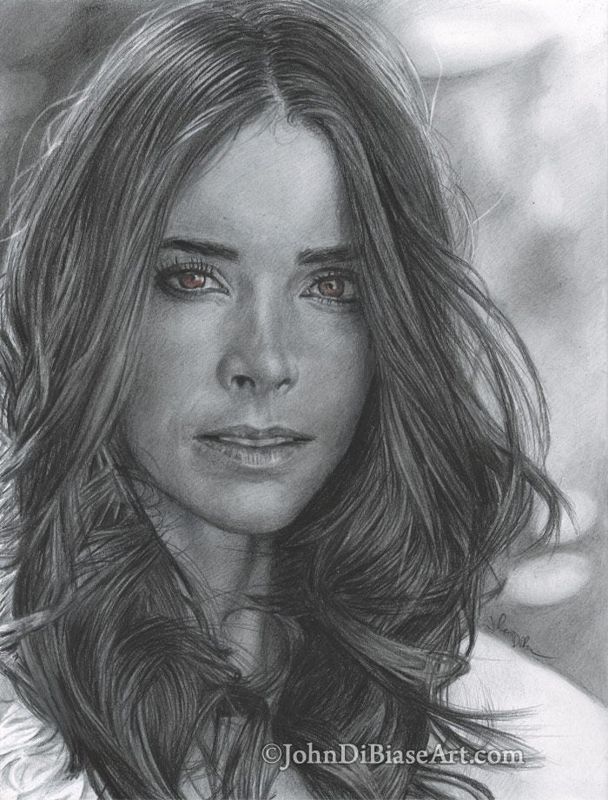 Print of Graphite Pencil Drawing of Abigail Spencer (8.5 x 11)