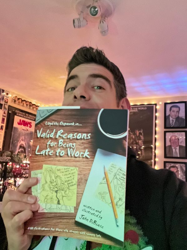 "Valid Reasons for Being Late to Work" Paperback Book (feat. Lloyd the Chipmunk) - AUTOGRAPHED by Author + FREE Lloyd Sticker!!