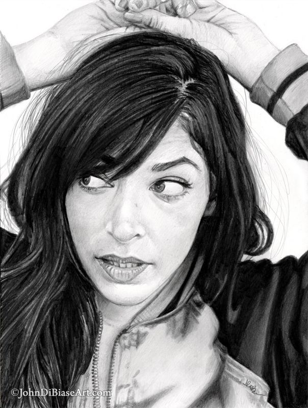 Hannah Simone (New Girl) Drawing Print