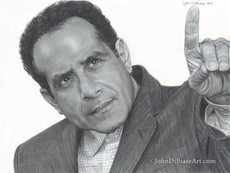 Tony Shalhoub as Monk Drawing Print