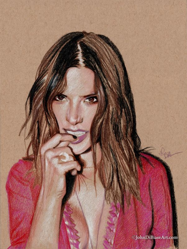 Alessandra Ambrosio Colored Pencil Drawing Print (8.5" x 11")
