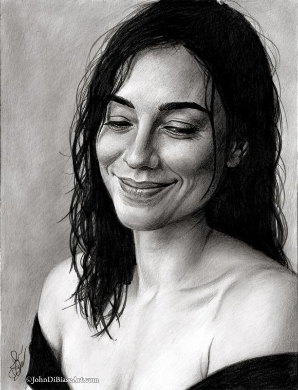 Penny "Looking Down" Original Graphite Drawing  (NOT a print) 9" x 12"