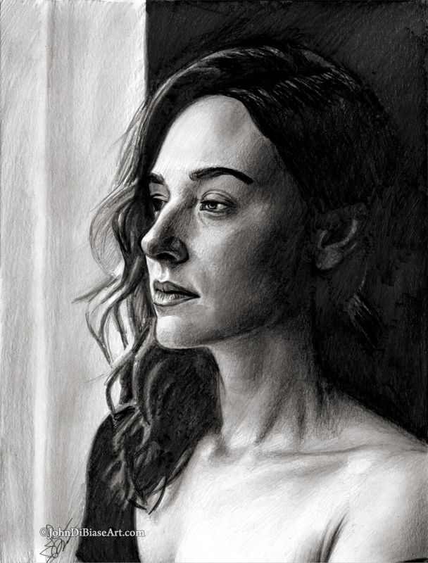 Haven "Window" Realistic Graphite Pencil Drawing Print 8.5 x 11