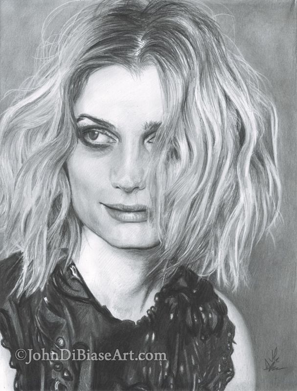 Alison Sudol Original Realistic Graphite Drawing  (NOT a print) 9"x12"