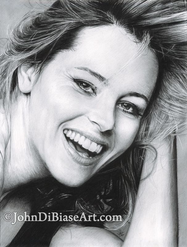 Elizabeth Banks Original Realistic Graphite Drawing  (NOT a print) 9"x12"