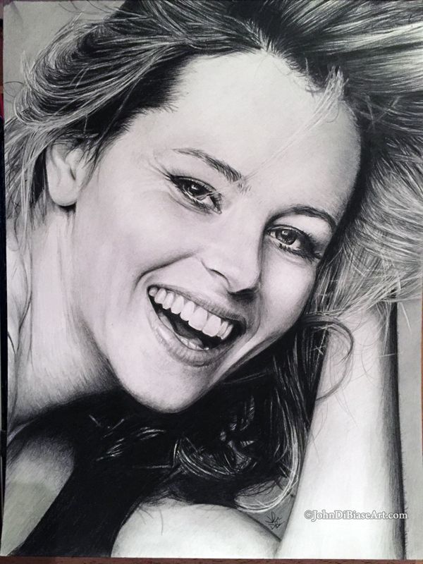 Elizabeth Banks Original Realistic Graphite Drawing  (NOT a print) 9"x12"