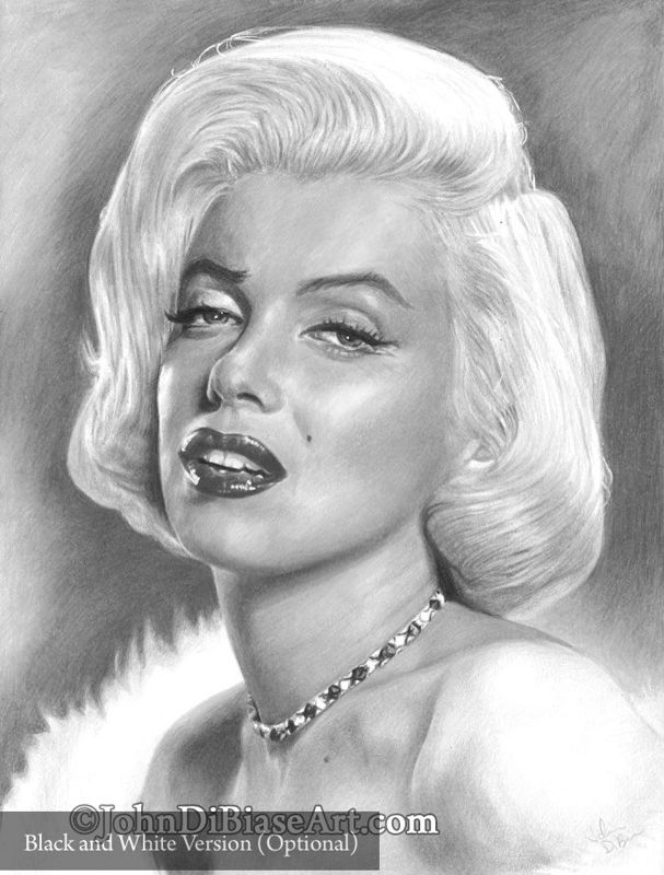 Marilyn Monroe Colored Pencil Drawing Print (8.5 x 11)