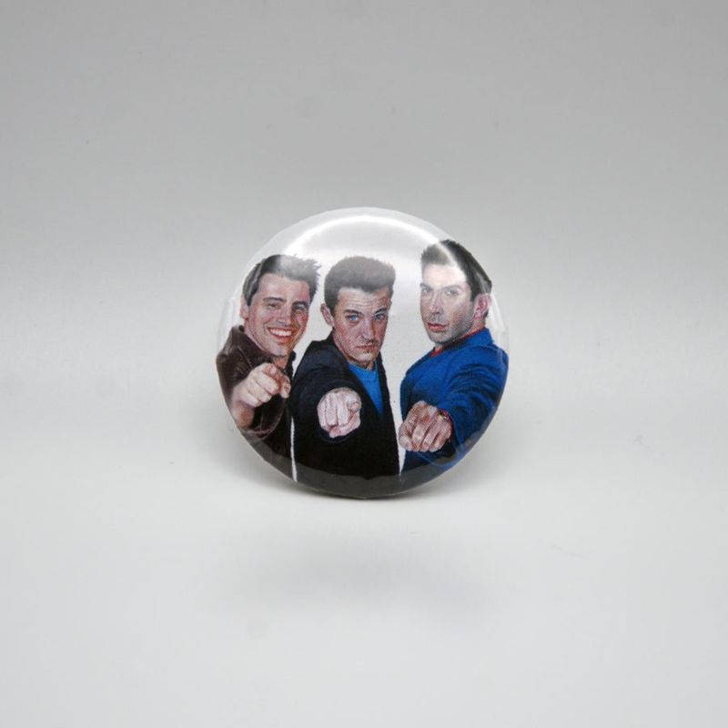 1.5" Friends Buttons, 2 Different Designs - Choose One