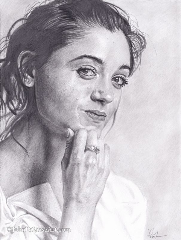 Natalia Dyer (from "Stranger Things") Original Graphite Drawing (NOT A PRINT) 9" x 12"