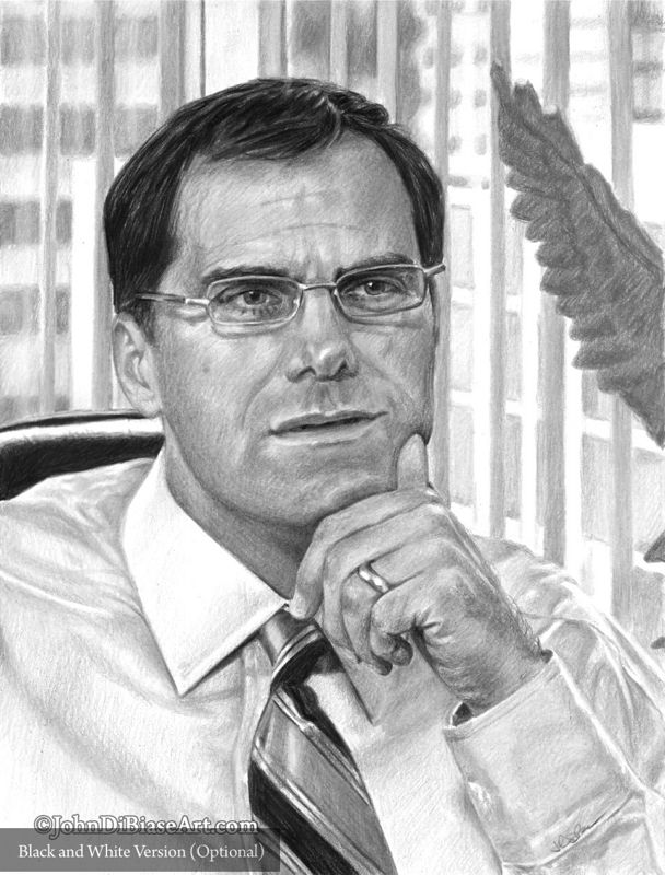 David Wallace (Andy Buckley) from "The Office" Drawing Print 8.5 x 11