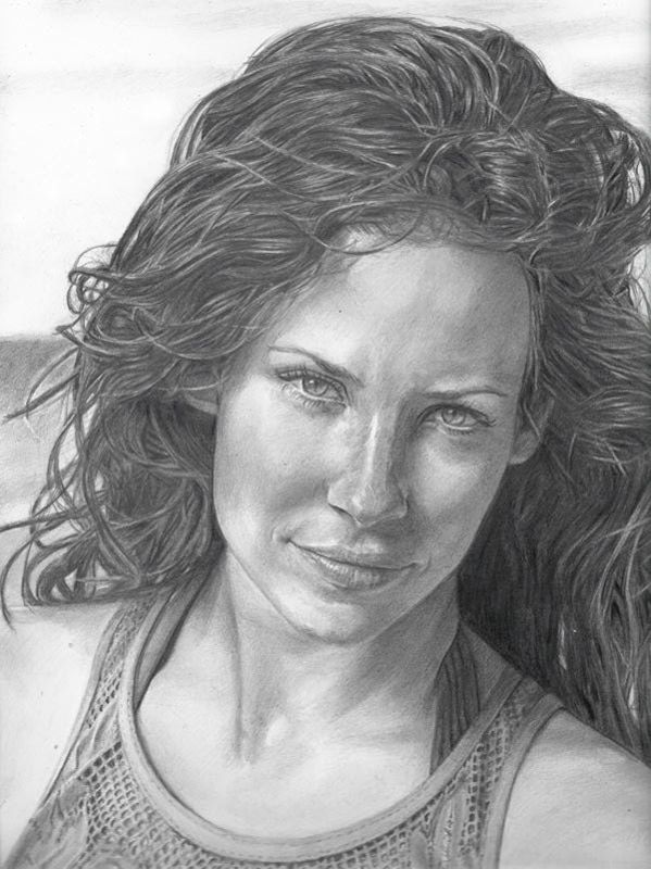 Drawing Print of Evangeline Lilly from LOST