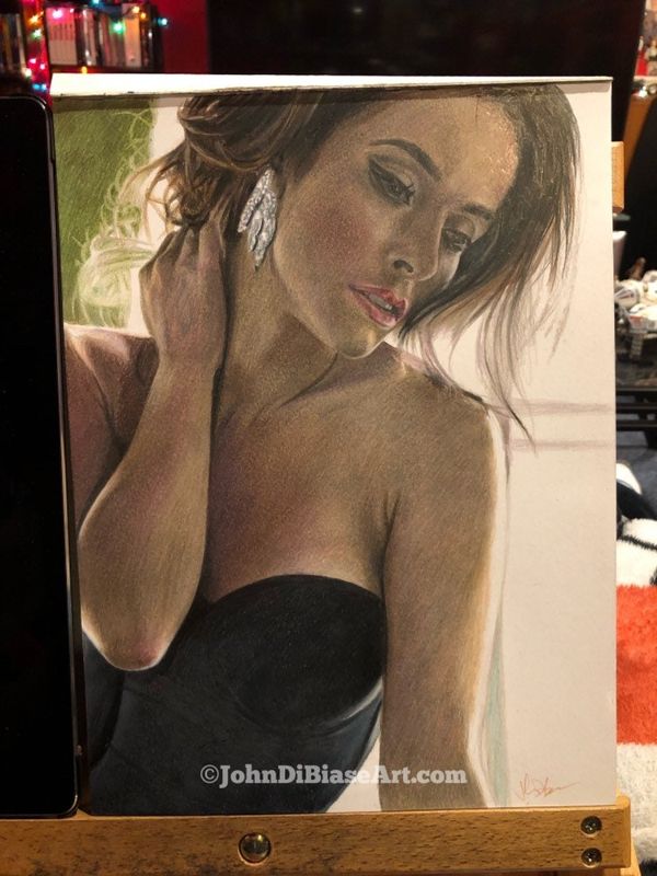 ORIGINAL Colored Pencil Drawing of Abigail Spencer (9 x 12) - NOT A PRINT B