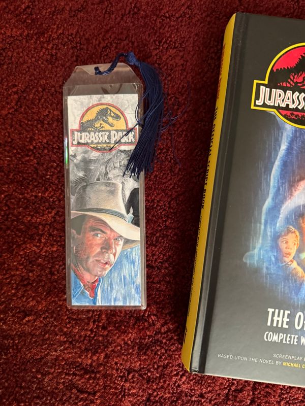 Sam Neill as Dr. Alan Grant  in Jurassic Park 7.75 x 2.30 Bookmark with Tassel