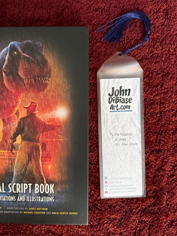 Sam Neill as Dr. Alan Grant  in Jurassic Park 7.75 x 2.30 Bookmark with Tassel