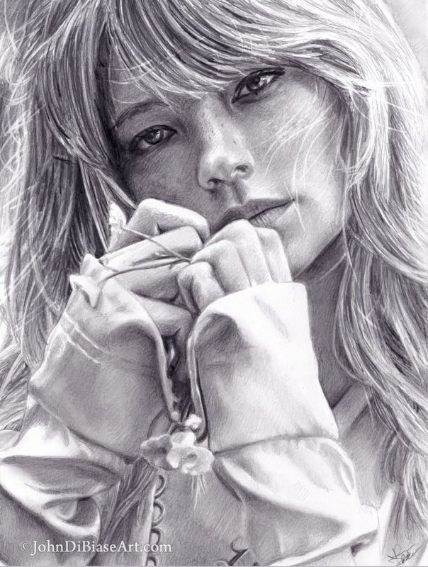 Haley Bennett Original Graphite Drawing (NOT a print) 9" x 12"
