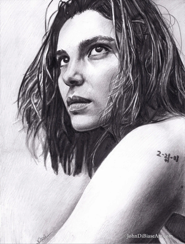Inde Navarrette (Actress from "Obsession") Drawing Print 8.5 x 11