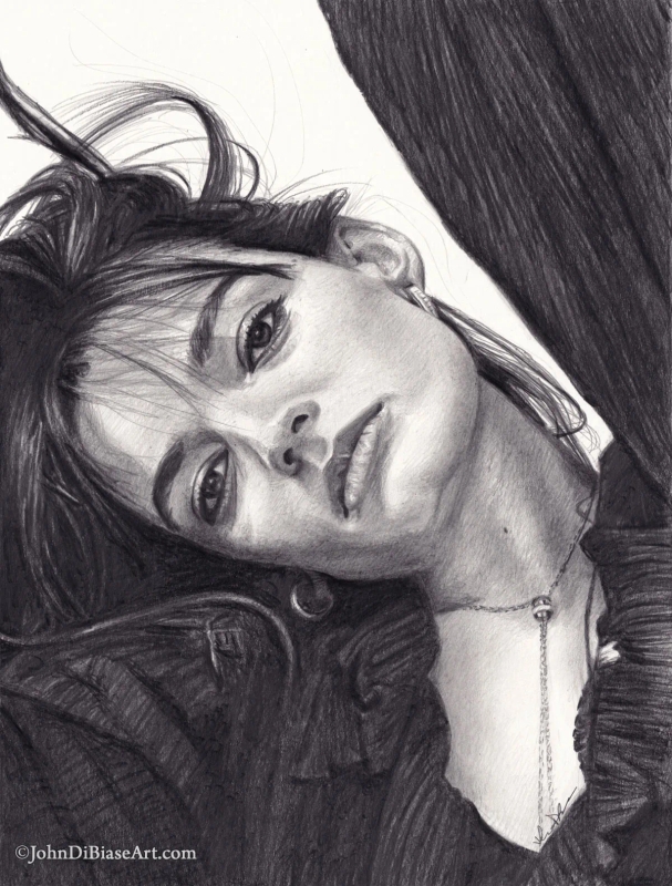 Emma Mackey Original Realistic Drawing  9" x 12" (NOT a print)