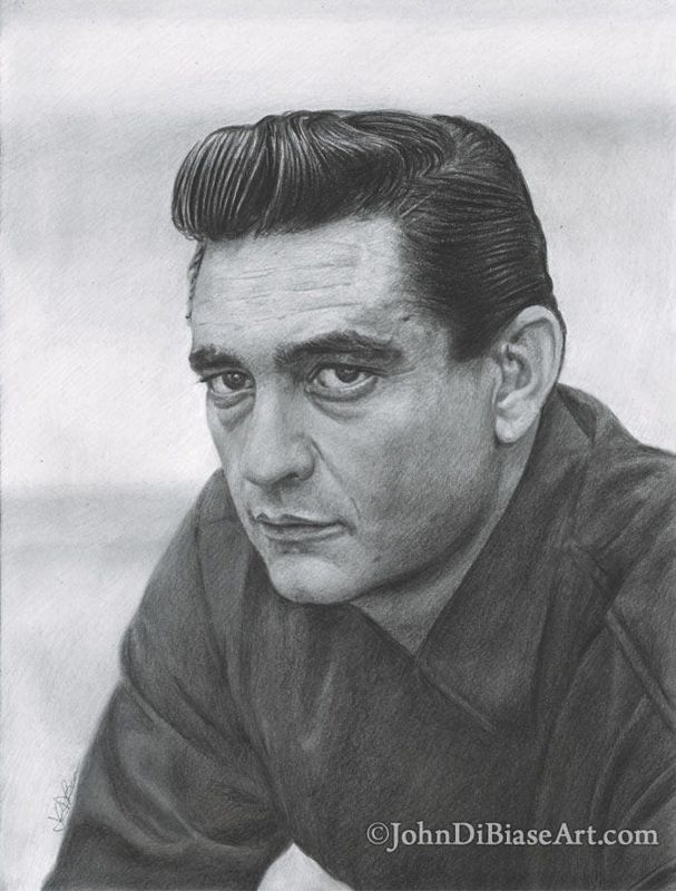 Pencil Drawing Print of Johnny Cash (8.5 x 11)